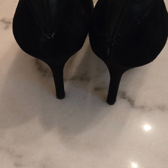 Sam Edelman "Dea" Black Suede Pointed Toe Stiletto Heels - Picture 7 of 8